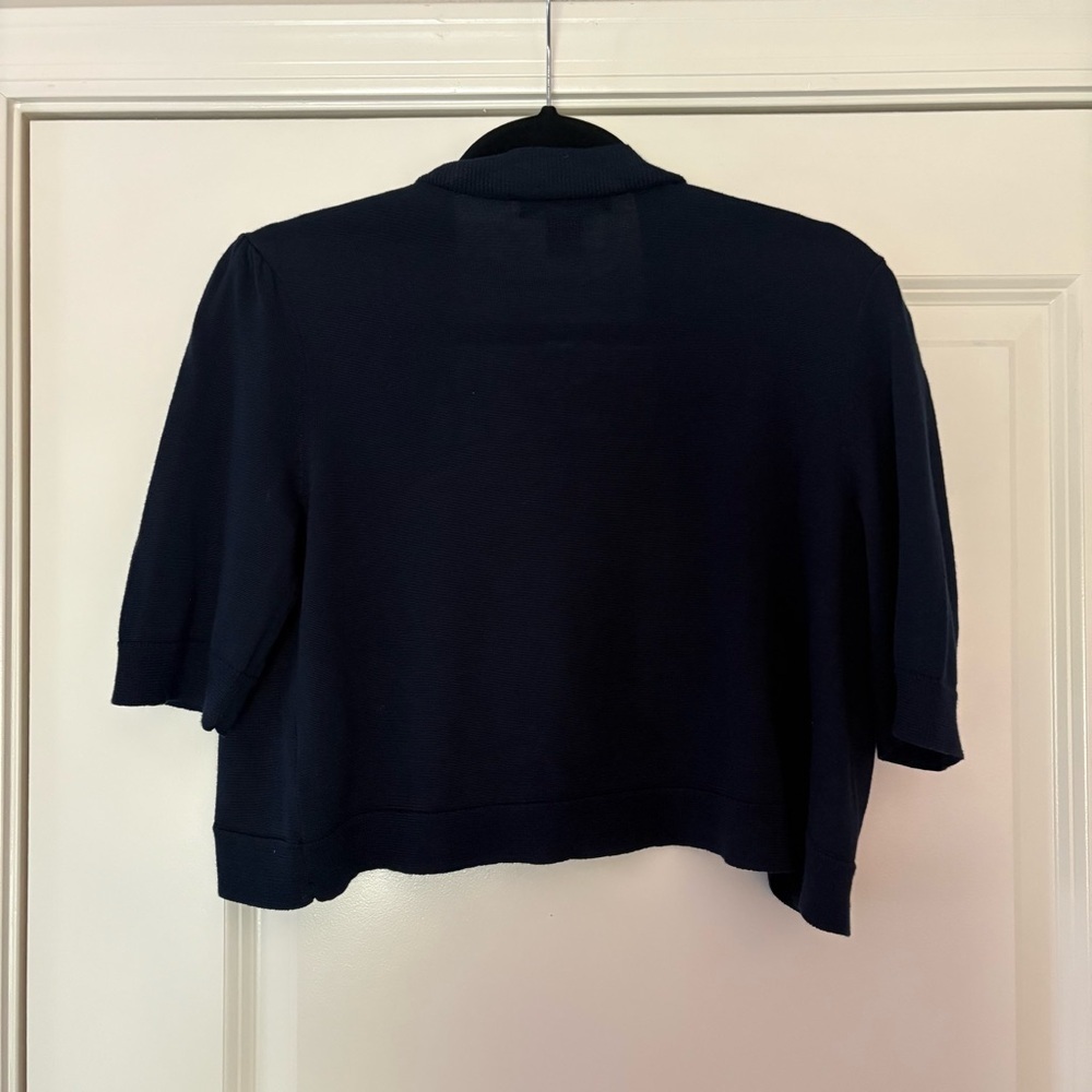 Lauren Ralph Lauren Women’s Cropped Short Sleeve Cardigan - Picture 5 of 11